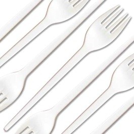 Forks Plastic White